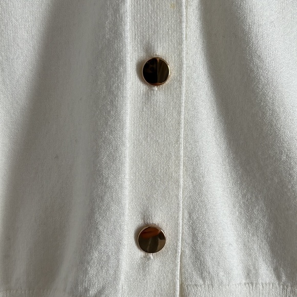Babaton white cream neutral sweater vest with gold buttons - Picture 6 of 8